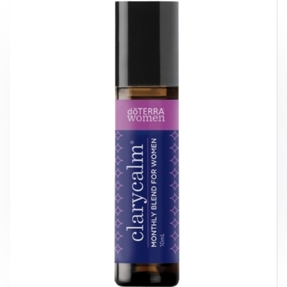 doTERRA ClaryCalm Roll-On with Purple and Navy Design
